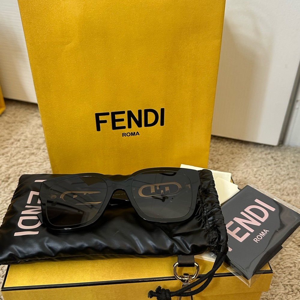 Fendi Black Designer Sunglasses for women